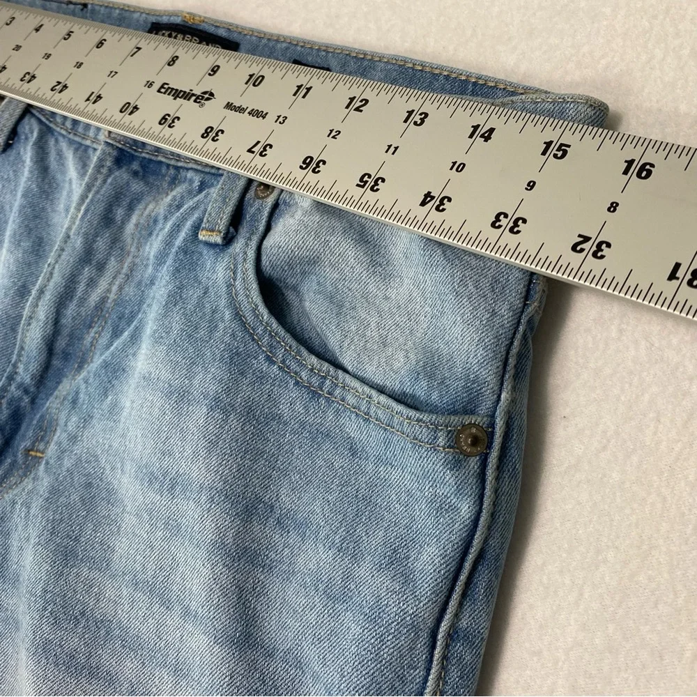 Lucky Brand High Rise Mom Jean Drew Frayed Hem Ankle Size 8/29 #1521 - Picture 9 of 12